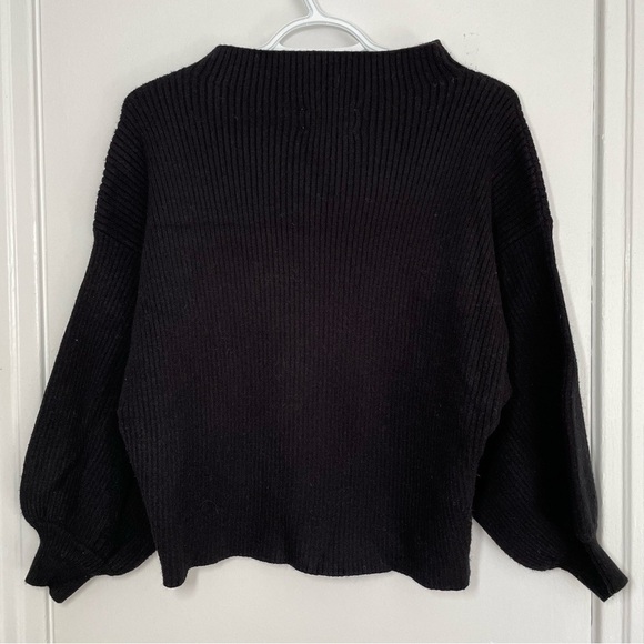 Line & Dot Balloon Sleeve Sweater size S - Picture 4 of 5
